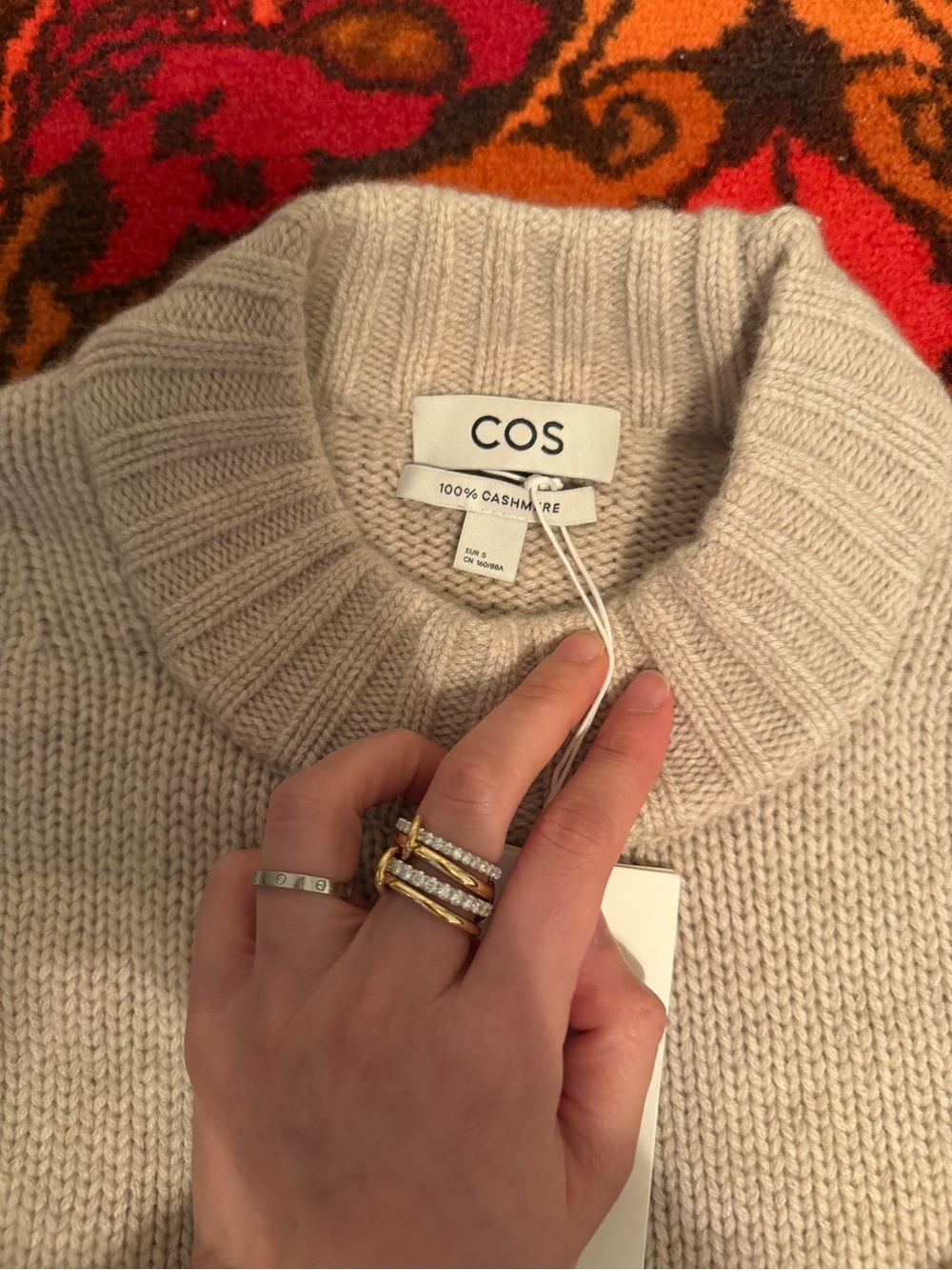 COS Chunky Cashmere Sweater in Light Beige (2023 version) - Picture 2 of 2